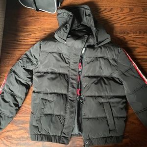 Garage Track Puffer With Hoodie